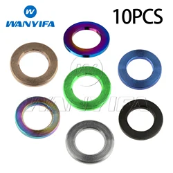 Wanyifa Titanium Gasket M3M4M5M6M7M8M10M12M14 Flat Washer for Bike Motorcycle Protection Bolts and Parts 10Pcs/lot