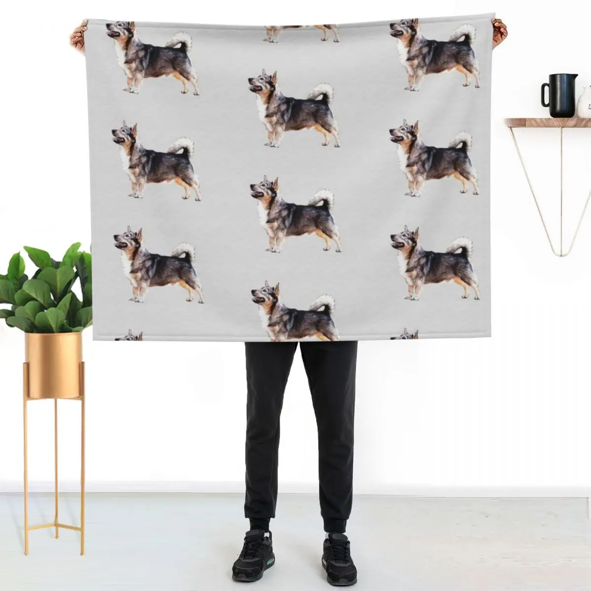 

Swedish Vallhund Dog Throw Blanket Warm Cozy Throw Blanket for Living Room Couch