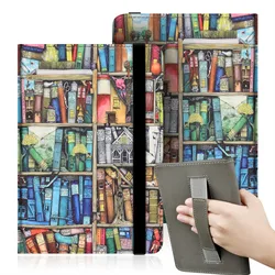 Print Universal Cover for Rakuten Kobo Glo HD N437 Kobo Aura N514 N613 Kobo Touch 2.0 N587 6'' Ebook Ereader HandStrap Book Case
