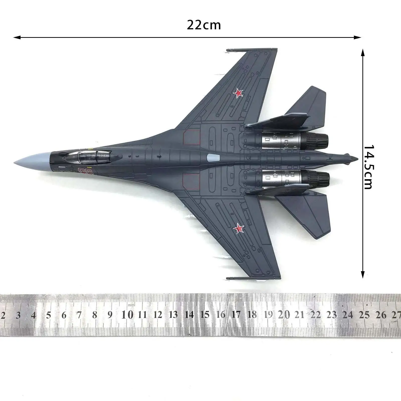 1/100 Alloy Russian Plane Model SU-35 Diecast Plane for Shelf Bedroom Decor