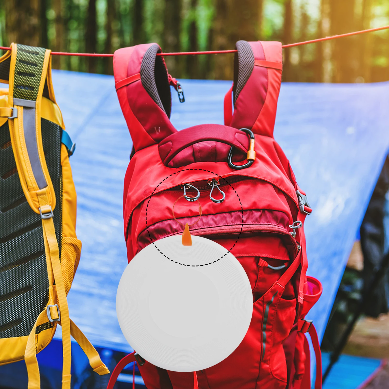 

10pcs Outdoor Flying Holder: High-Strength Carrier With Quick Release Hook For Hiking Camping Backpacks Lightweight Sports Disc
