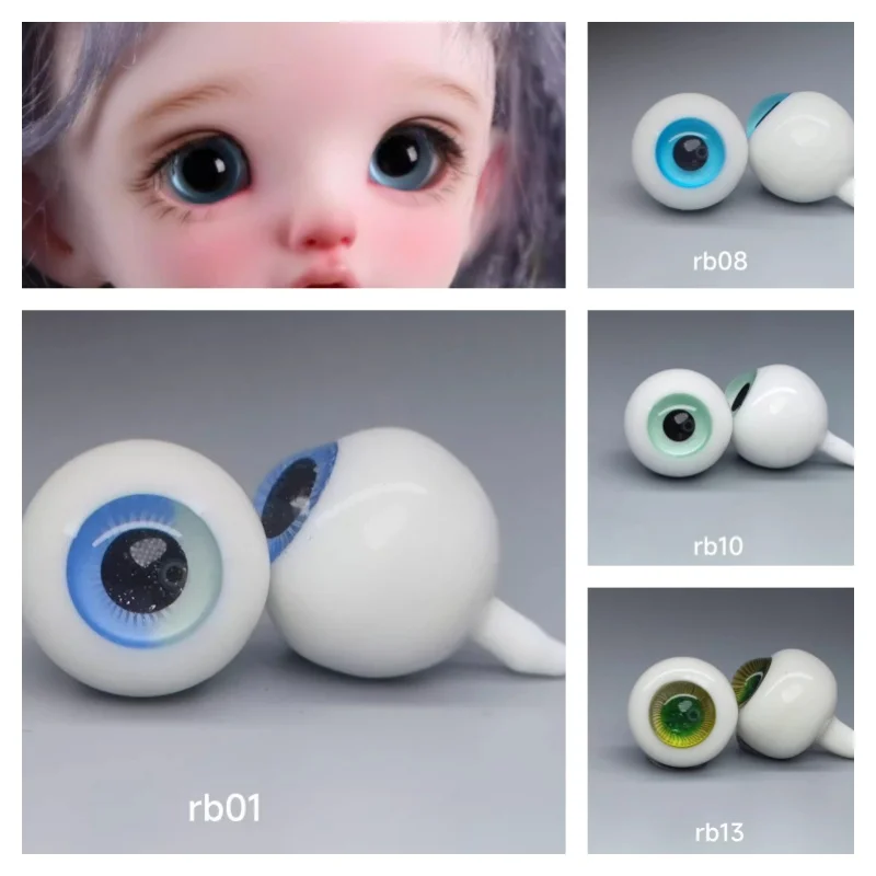 

Глаза для BJD кукол 16 мм, стеклянные, ручной работы, для DIY, ультралегкие, из полимерной глины, аксессуары для мультяшных персонажей, глазные шары