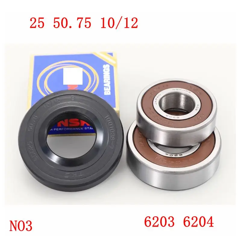 For Midea drum washing machine Water seal and bearings 6203 6204 6205 6206 6207 6305 6306 6307 Oil seal Sealing ring parts