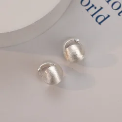 925 Sterling Silver hoop Korean geometric Round Earrings Simple Temperament Exquisite Hot Semale Sexy Jewelry Gift