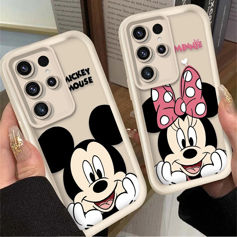 Disney Mickey Minnie Mouse Case for Samsung Galaxy S24 S23 S22 S21 Ultra Plus FE A54 A34 A14 A73 A53 A33 5G Soft Silicone Cover