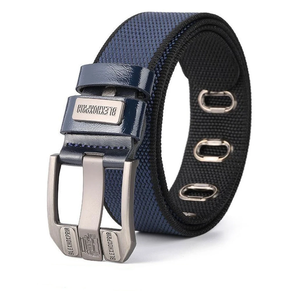 Fashion Nylon Waistband Belt Alloy Needle Buckle Metal Buckle Men's Belt Gift Waist Belt