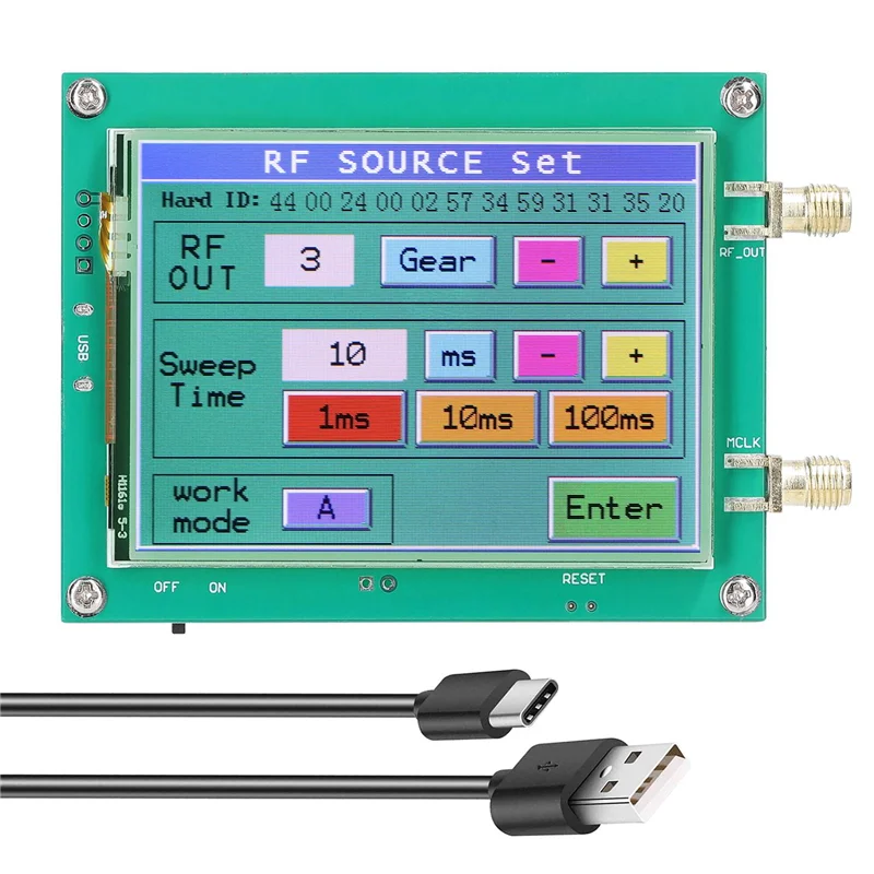 MAX2870 23.5-6000MHz Signal Generator 0.5PPM Low Noise Signal Source Touchable Screen PC Software Control PLL VCO