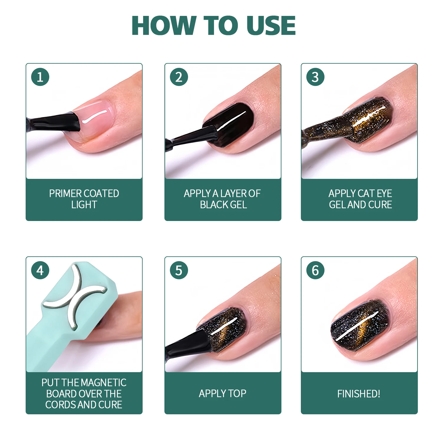 Nailpop vários modelos ímã de olho de gato 3-em-1 multifuncional arte de unha bastão magnético forte para esmalte em gel ferramenta de manicure diy 1 peça