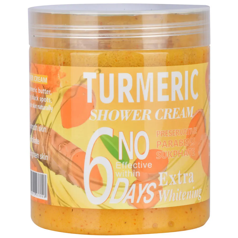 350g Turmeric Scrub Salt Scrub Ice Cream Cleansing and Exfoliating Body Turmeric Salt Bath Salt Brightens Skin