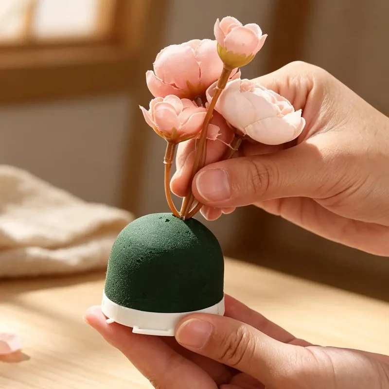 20-1pcs Floral Foam Balls Round Green with Base Wine Bottle Foam Holder Floral DIY Arrangement Kit for Wedding Party Table Decor - view 2