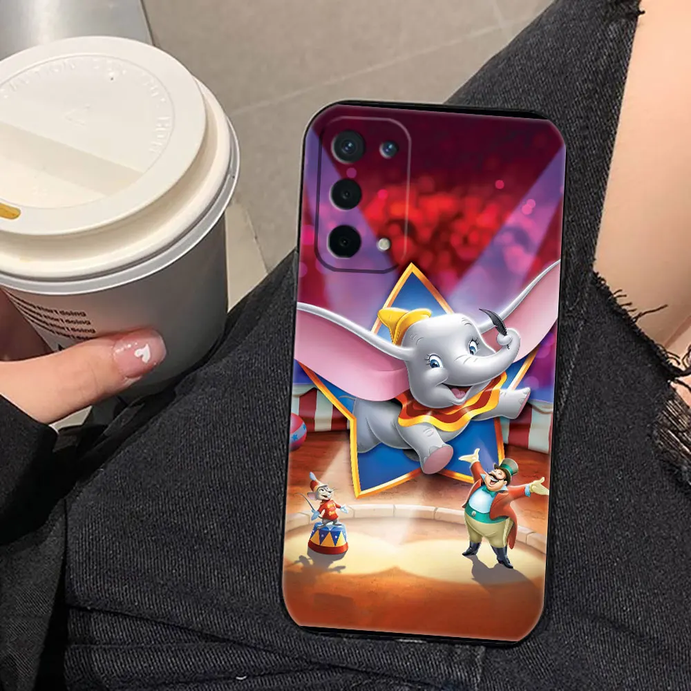 Disney Cartoon Baby Dumbo Cover Phone Case For OPPO Realme 13 12 11 10 9 9i 8 8i 7 7i 6 5 3 Pro Plus TPU Case Funda Coque Shell