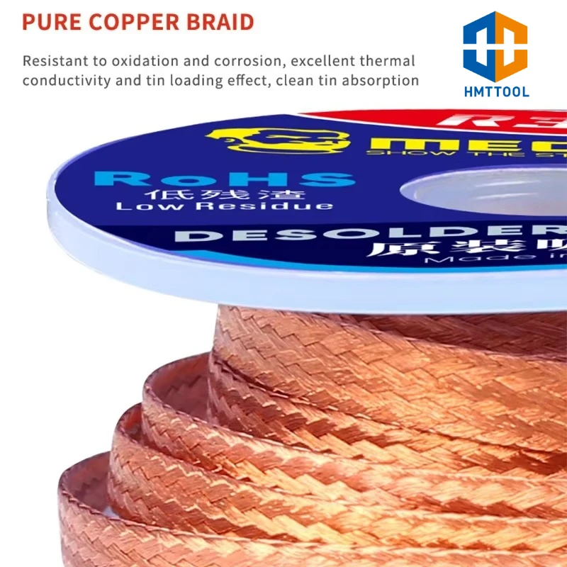 

MECHANIC R300 1.0-4.0mm Desoldering Braid 1.5M Solder Wick Remover High-Temperature for BGA PCB Repair Soldering Tools
