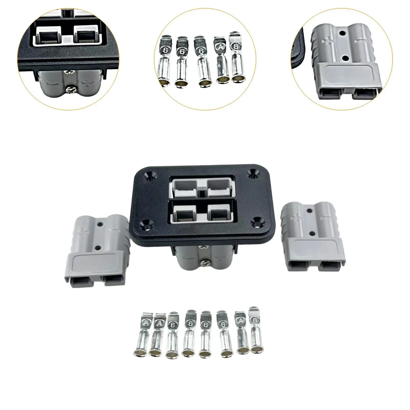 Unterputz-Einbauplatte, 50 A, Stecker, Montageplatte, Wohnwagen, 13-poliger Stecker für Schiffe, Yachten und Busse