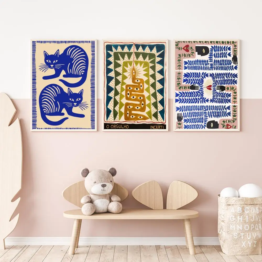 Ancient Egypt Abstract Poster Versatile HD Waterproof Wall Art Self-Adhesive Decor for Any Space Ideal Gift