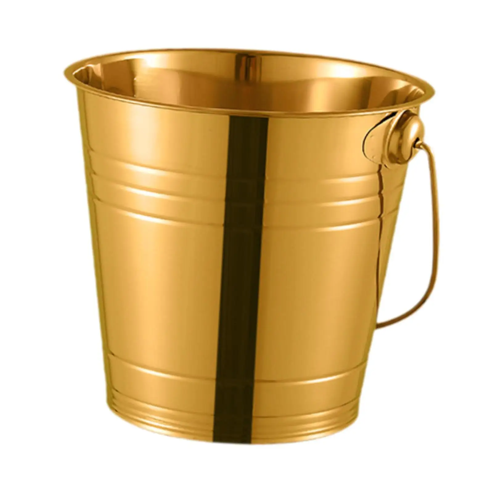 Stainless Steel Ice Bucket Metal Keep Ice Cooling Longer Beer Bucket Metal Beverage Tub for Parties Restaurant BBQ