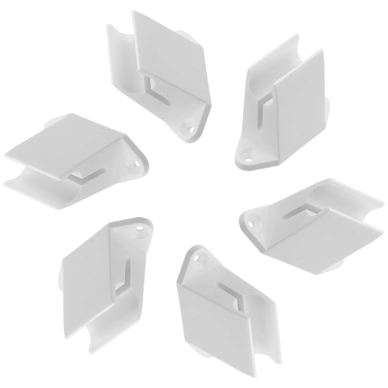 

6pcs Roller Shutter Crank Handle Bracket 13Mm White Plastic Wall Mount Storage Clip For Awning Rv Commercial Residential Curtain