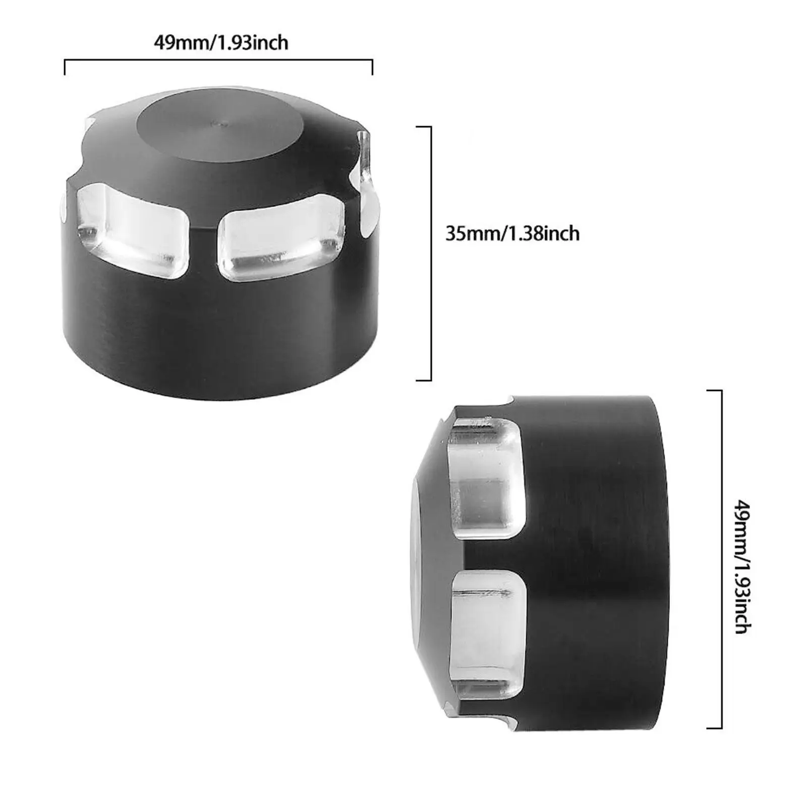 Rear Axle Nut Cover Cap Black Aluminum Metal for Spyder GS RS RT ST F3 Durable Three Wheels Kit