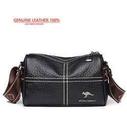 Female Messenger Sac High Quality Cow Leather Shoulder bag Crossbody Bag for Women Designer Solid Genuine Leather Small Handbag