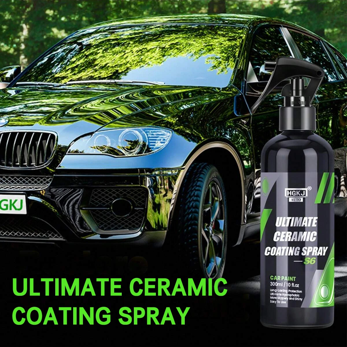 Car Ultimate Ceramic Coating Spray High Protection Super Hydrophobic Protect More Shine Car Cleaning Nano Polishing Spray S6