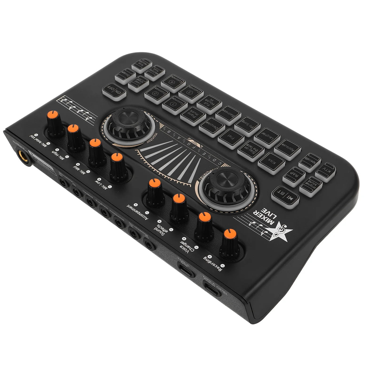 

1 set 1 Set Dj Mixer Console: Digital Audio Interface With Condenser Mic Input Wireless Streaming Voice Changer For Live Studio