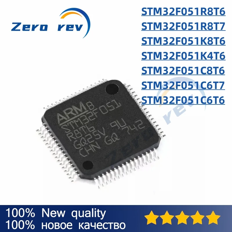 

1Pcs 100% New STM32F051R8T6 STM32F051R8T7 STM32F051K8T6 STM32F051K4T6 STM32F051C8T6 STM32F051C6T7 STM32F051C6T6 LQFP