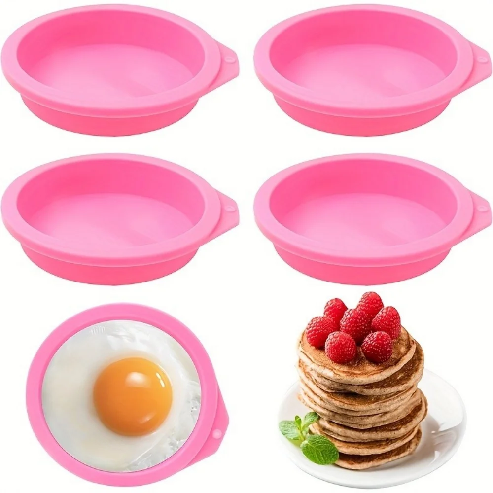 Silicone Cake Pan 4inch Round Cake Layer Set Silicone Bakeware Mold for Baking Tools Rainbow Cake and Mousse