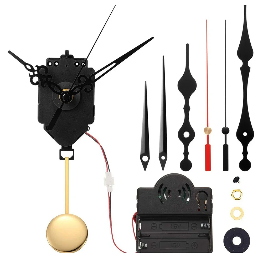 Hourly Swing Mechanism Clock Movement Set With Westminster Music Box Pendulum And Multiple Pointer Designs For Repairs