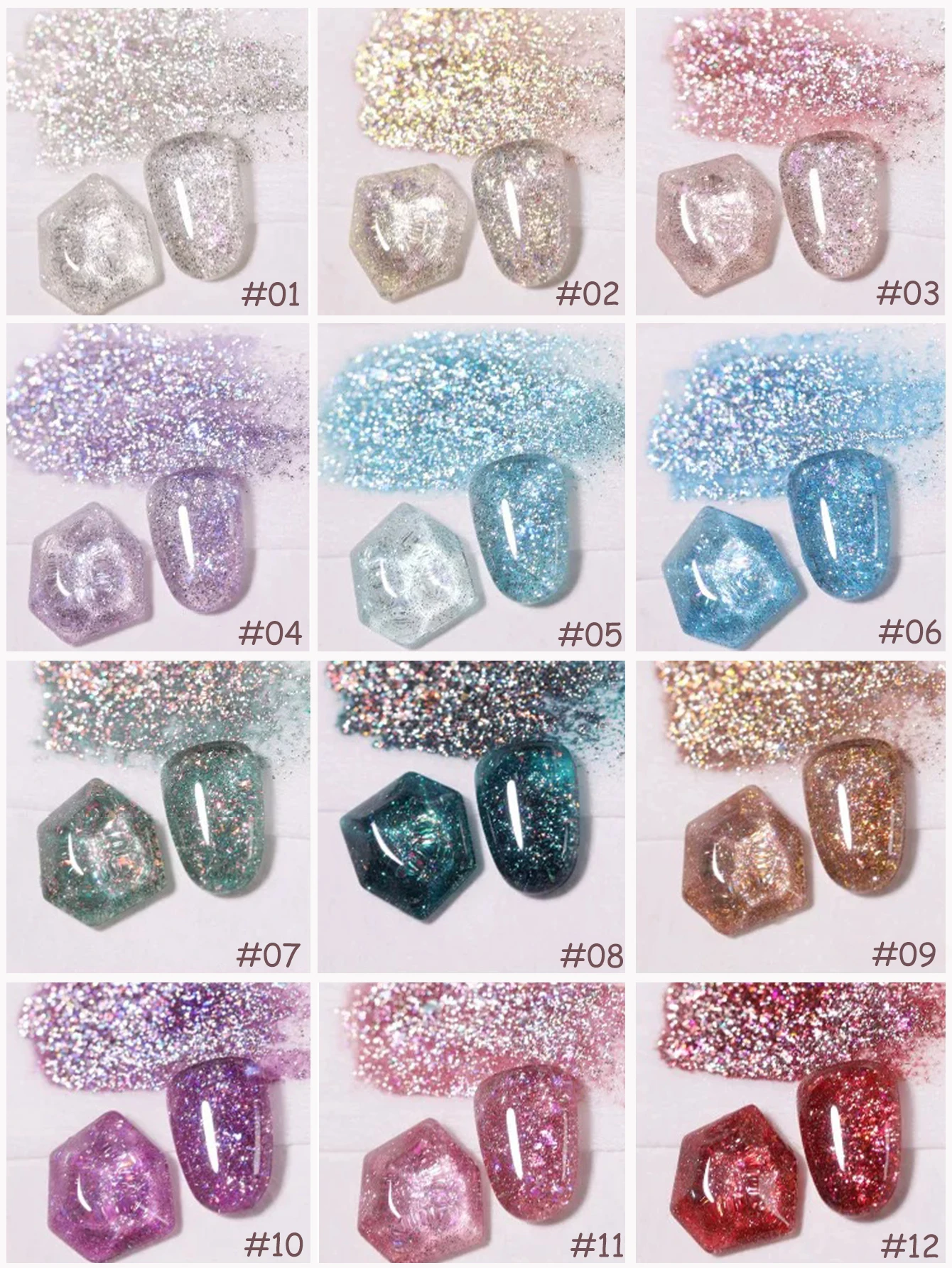 1 pçs tc 2025 verão unhas nova folha super brilhante arte do prego suprimentos moda popular pesado explosivo glitter gel unha polonês