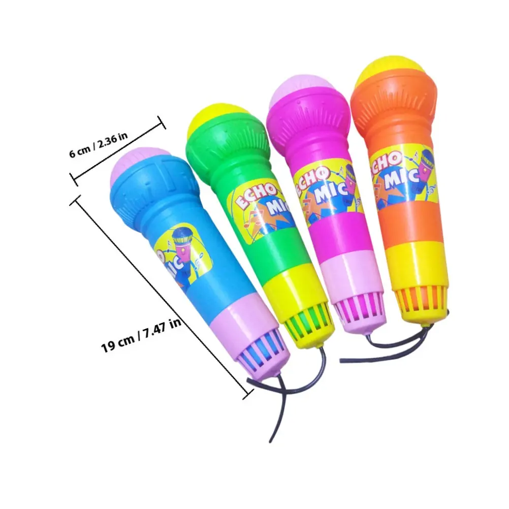 8Pcs Simulation Microphone Kids Plaything Lightweight Plastic Party Prop Random Color Pretend Play Karaoke Favor