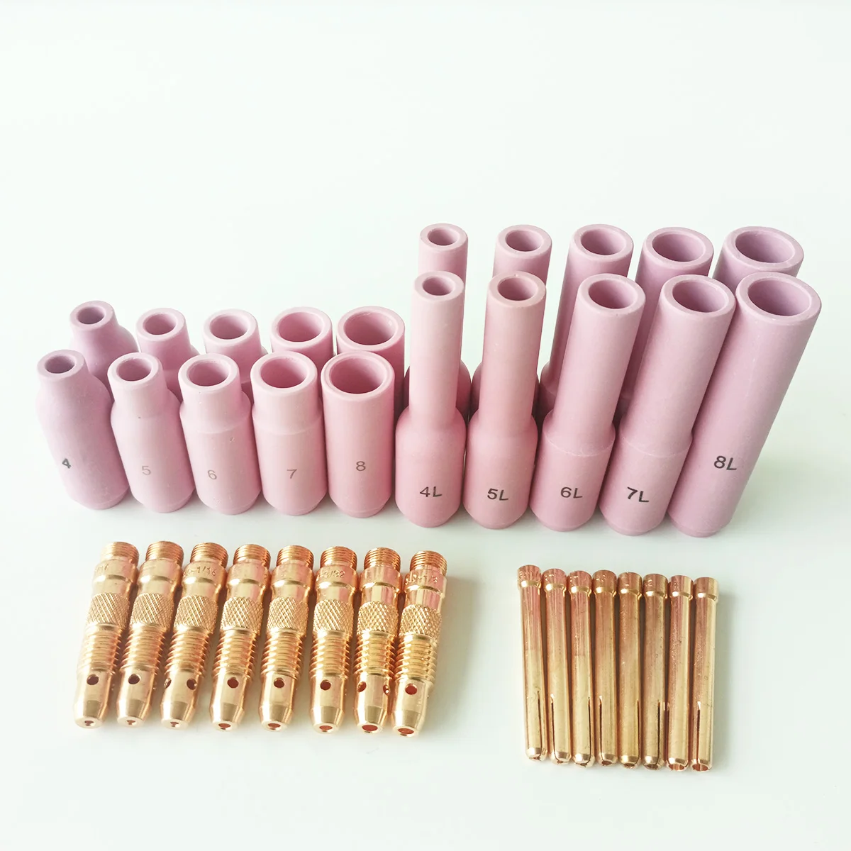 

ORRIL 36PK TIG Consumables 10N31 10N32 10N28 Collets Bodies Collet Extra Long Alumina Cup Nozzles Kit For WP-17 WP-18 WP-26