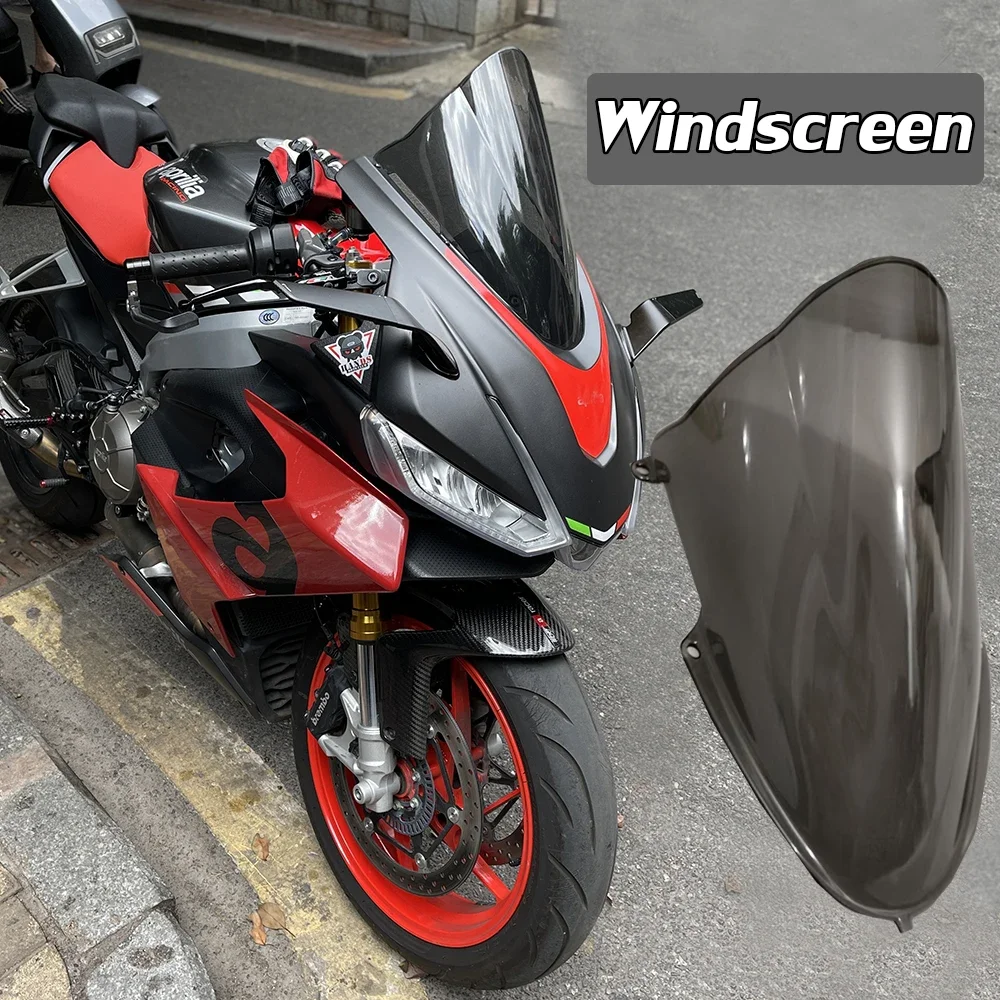 

Motorcycle Race Windscreen Windshield Deflector For Aprilia RS660 2021 2022 2023 RS 660 Accessories Double Bubble Screen Fairing