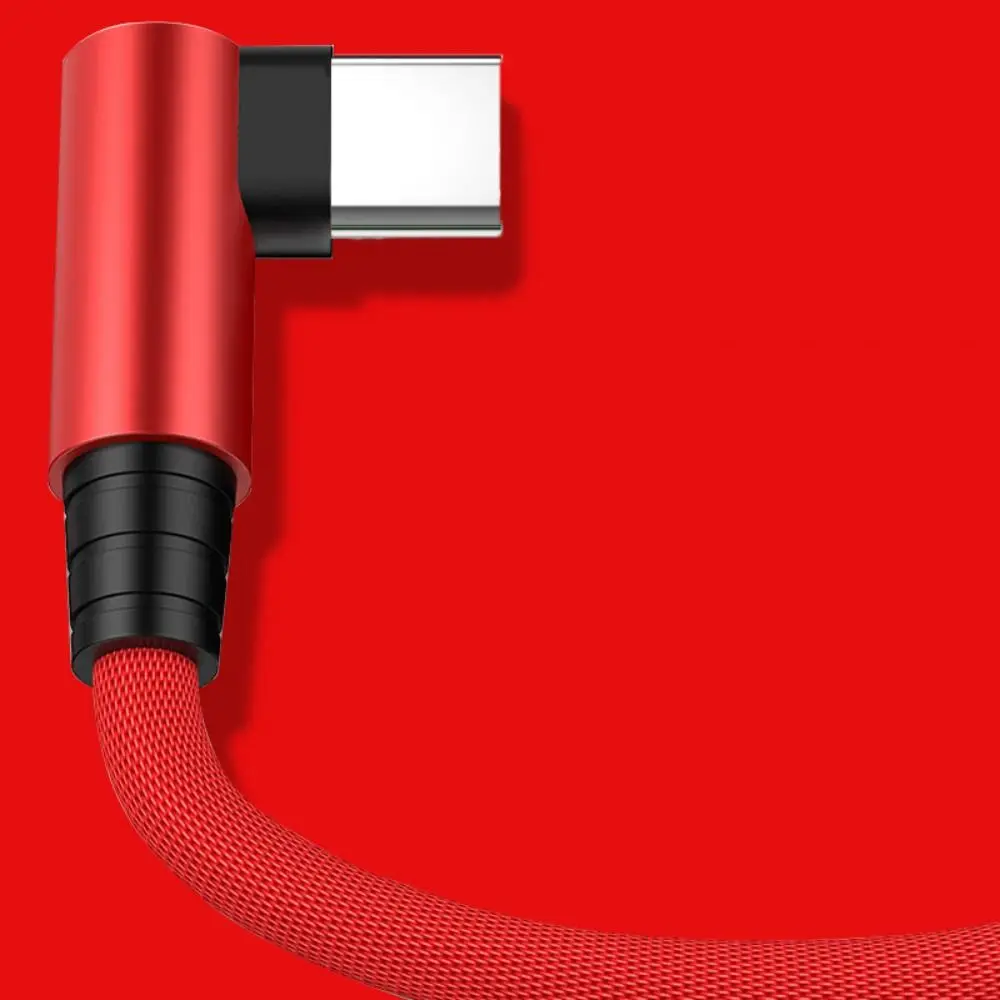 5A 5A Fast Charging Cable 90 Degree Angle Single Head Single Elbow USB Cable Woven Shell Single Elbow USB C Charging Cable