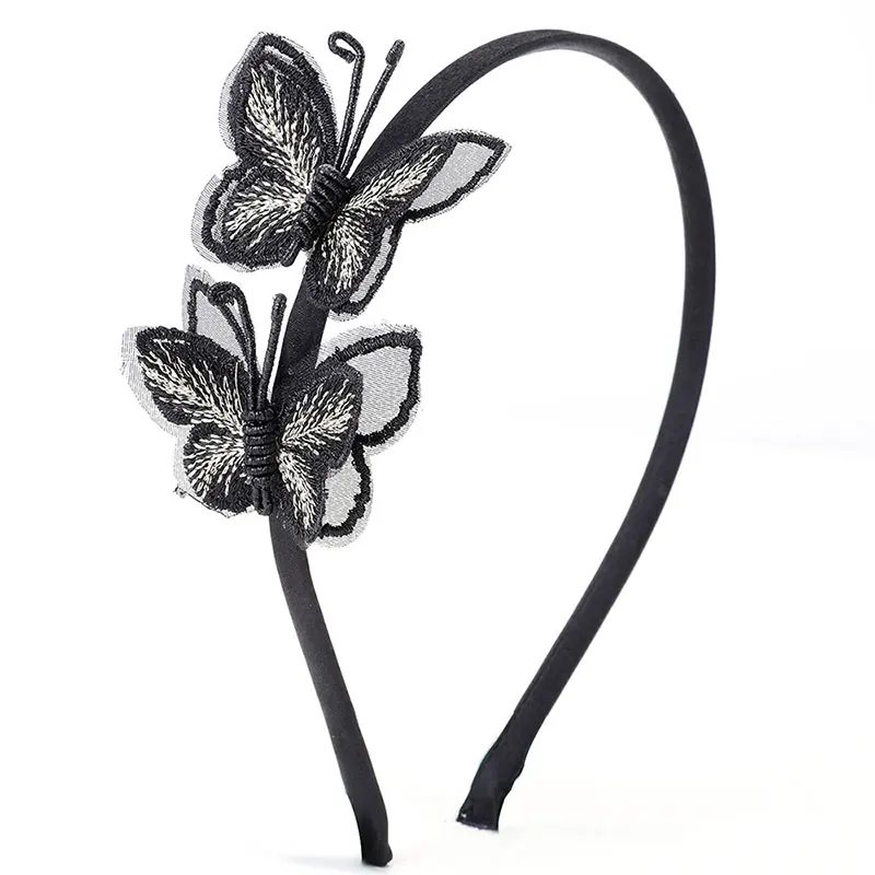 Classics Chiffon Butterfly Hairband Kids Princess Headbands Boutique Lovely Hair Hoop Girls Gifts Party Hair Accessories