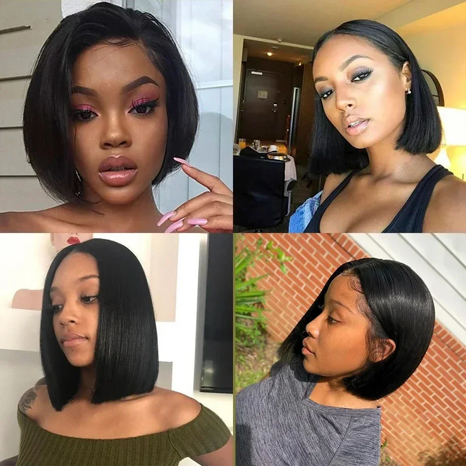 2026 New 1pc  Lace Front Bone Straight Wigs Cheap Short Bob Wig Brazilian Preplucked Lace Frontal Wigs