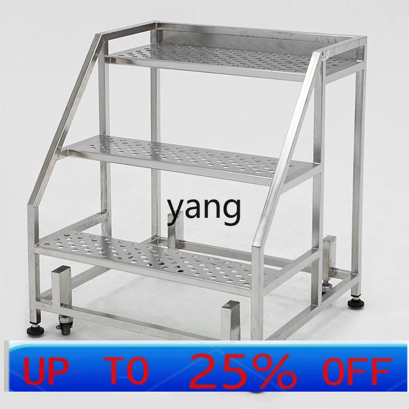 

LTT 304 стремянка из нержавеющей стали для чистой комнаты, двухступенчатая передвижная лестница для восхождения, чистая комната