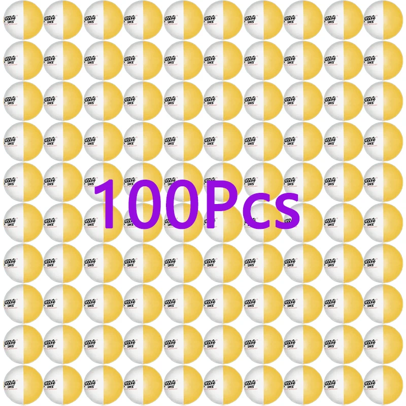 

100 шт. DHS BI цветные мячи для настольного тенниса, профессиональный тренировочный мяч со швами, легко увидеть траектория, судья, вращение и радиан