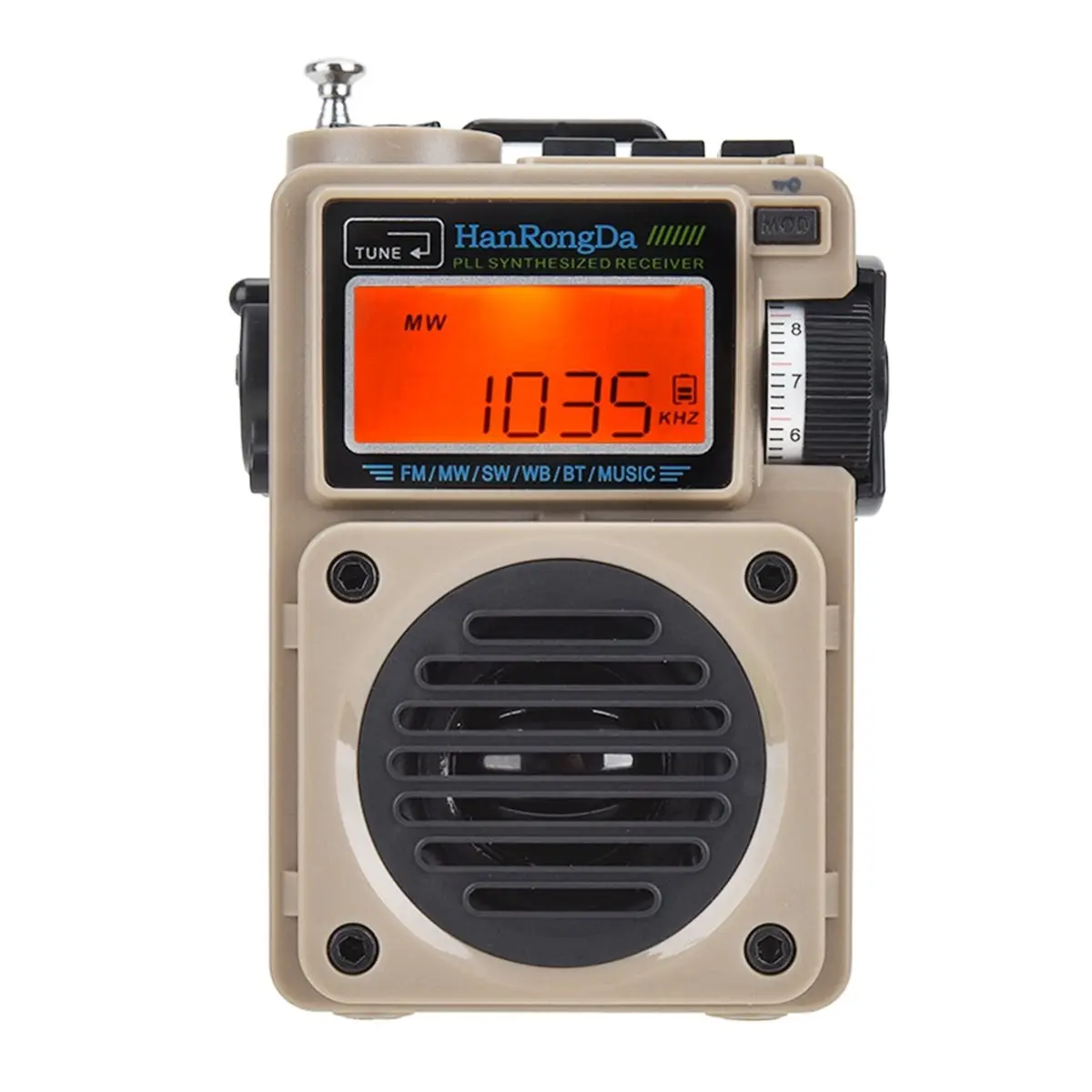 Y1310A*☀▃ Radio Mini Pocket FM AM MW SW Full Band Receiver LCD Screen Music Player Support Bluetooth MP3 TF-Card Loudspeaker
