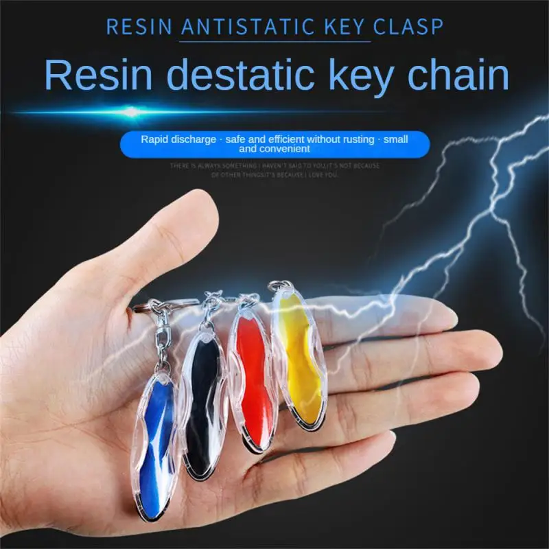 Multi Colors Anti-Static Keychain Car Body Static Eliminator Discharger Key Ring Car Interior