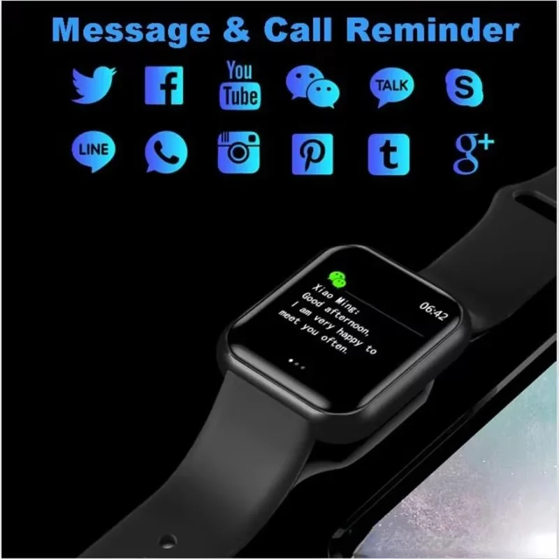 Customized True Pedometer Chip Multifunctional Smart Watch Men Women Bluetooth Connected Phone Music Fitness Sports Bracelet