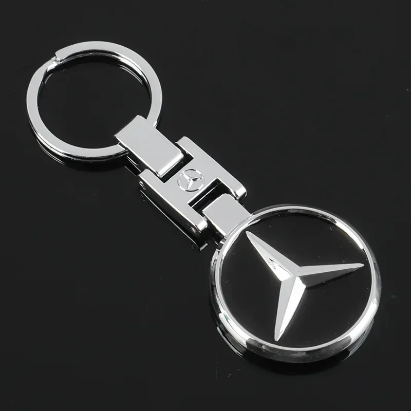 3D Metal Car Key Chain Keyring Pendant Auto Interiors Accessories For Mercedes Benz W203 W206 W220 W205 W211 W212 W201 W210 W108