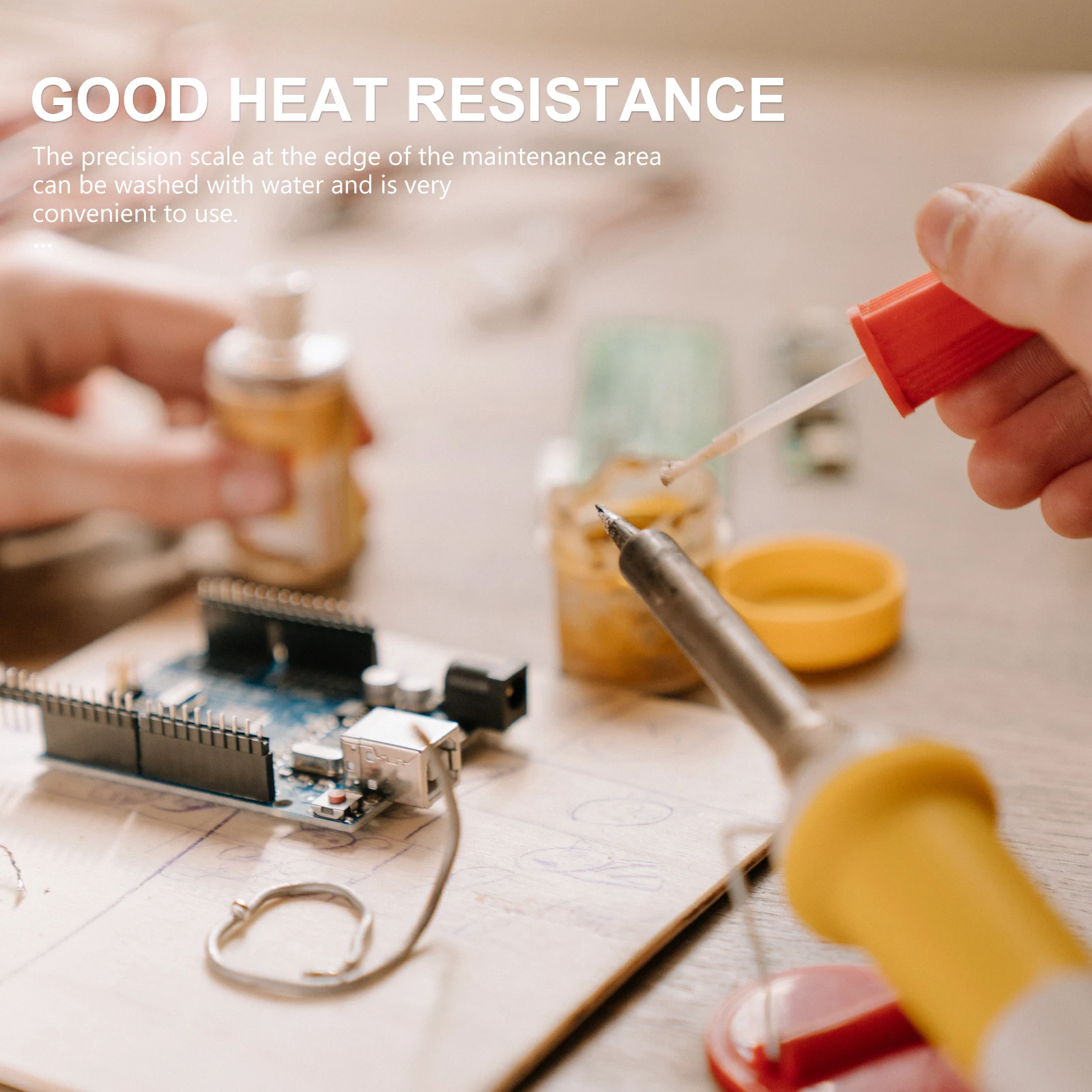 

2pcs Silicone Repair Mat Heat-Resistant 500°C Anti-Static Anti-Slip Soldering Mat Precise Scales Maintenance Platform For