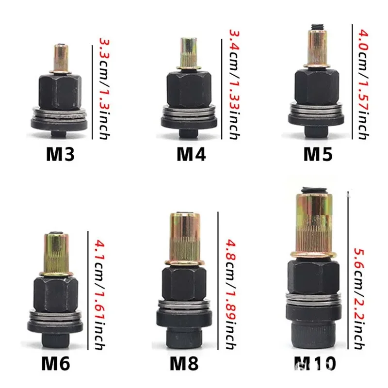 Hardware accessories, simple installation, rivet machine, rivet nut tool, manual rivet nut gun head, nut adapter