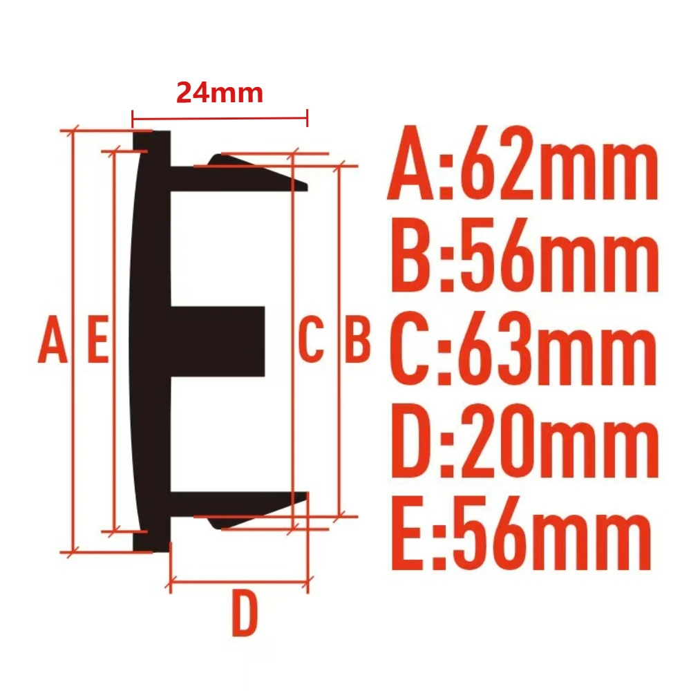 4pcs 62MM O.D / 56MM I.D Skull Logo Emblem Car Wheel Center Caps Wheels Hub Lid Rim Hubcaps Centre Cover Replace Car Accessories