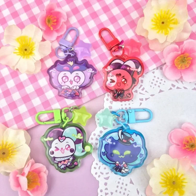 Llavero de acrílico de Helluva Boss Blitzo Stolas Fizz Oz, figura de dibujos animados, decoración de escritorio, modelo coleccionable, juguete, regalo