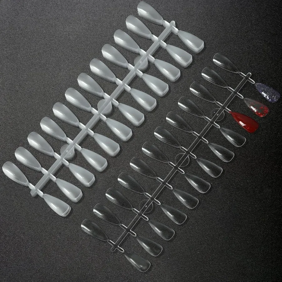 

480 шт. накладные накладные ногти в форме миндаля, акриловые накладные ногти премиум-класса для геля, обычный лак, прочный, легко окрашиваемый, Perfec