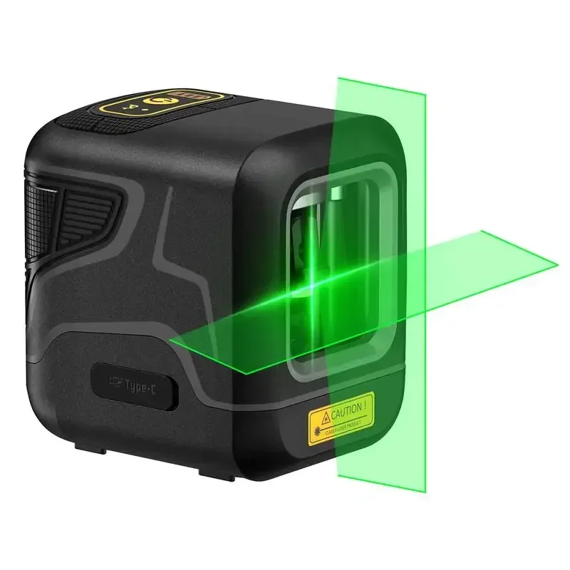 Fanttik D2 Cross Laser Level with 3D Coverage & New Green Diode Technology, and Magnetic Bracket-Measuring Tool, Type-C Charging