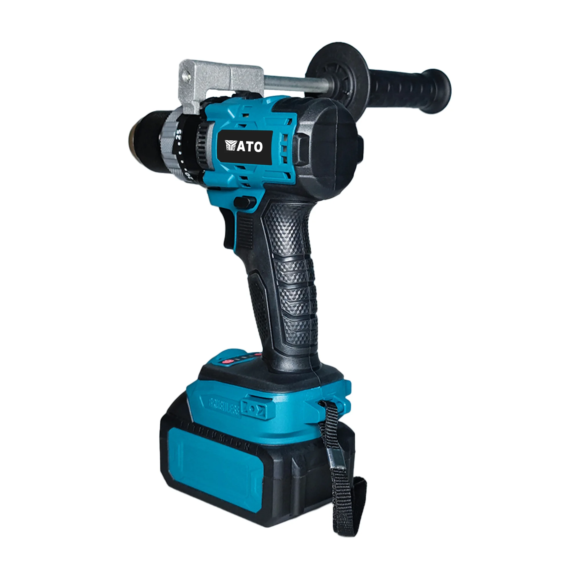 ATO Brushless Electric Drill 52Nm Wireless Cordless Impact Dirll Screwdriver Lithium Power Tools For Makita 18V Battery