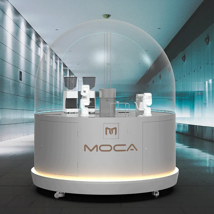 Semi-Automatic Manipulators Barista Coffee Auto Vending Machine