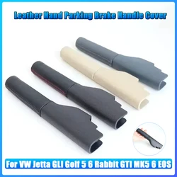 Leather Handbrake Cover For VW Jetta GLI Golf 5 6 Rabbit GTI MK5 6 EOS Hand Parking Auto Interior Accessories 1K0711461A