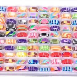 20Pcs/Lot Trendy Women's Fashion Animal Colorful Round Resin Jewelry Rings For Lovely Party Gift Mixed Style